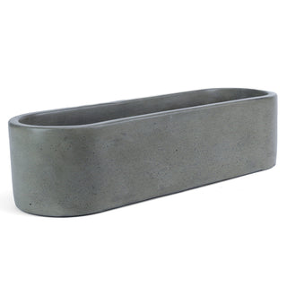 Cement Oval Planter - Natural Finish