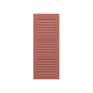 Louvered Mahogany Shutter - 3 Equal Sections - 1 Pair