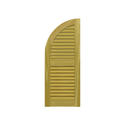 Louvered Arch Top Pine Shutter - 2 Equal Sections - 1 Pair
