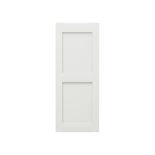 Quick Ship | Composite | Primed | Flat Panel Shaker Style Wood Exterior Shutter - 2 Equal Sections - 1 Pair