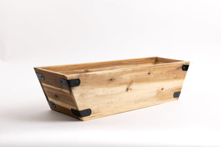 Acacia Wood Exterior Tapered Window Planter Boxes