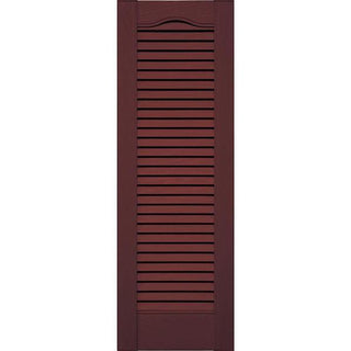 Cathedral Top All Louver Vinyl Shutter (1 Pair)