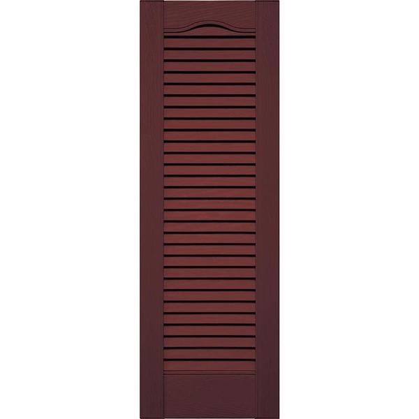 Cathedral Top All Louver Vinyl Shutter (1 Pair)